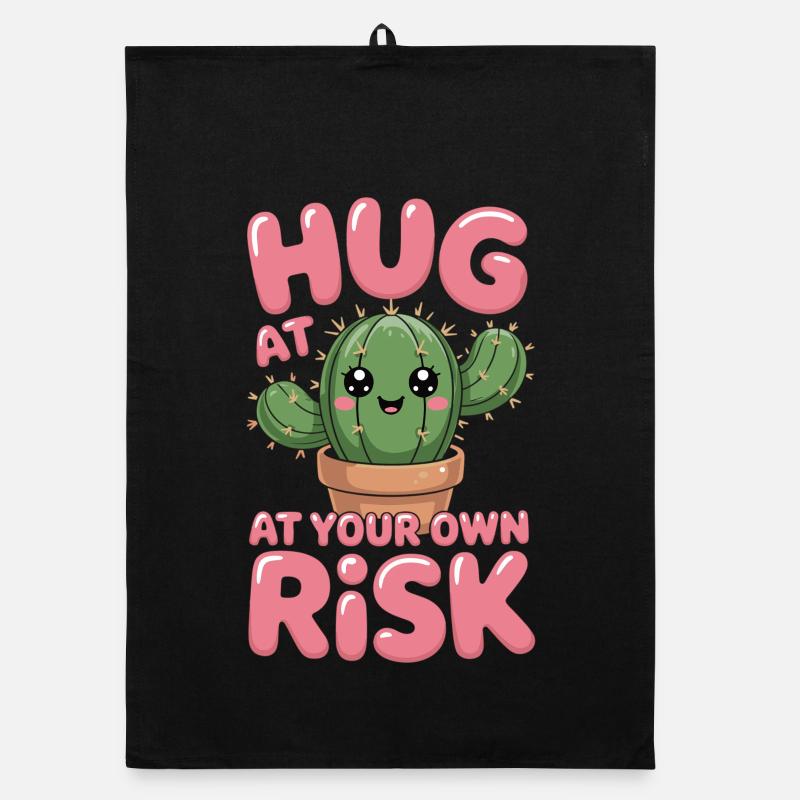 Câlin T-shirt Cactus à vos risques et périls Torchon bio