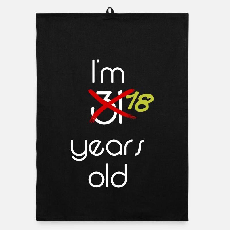 Célébration des 31 ans Style graphique Torchon bio