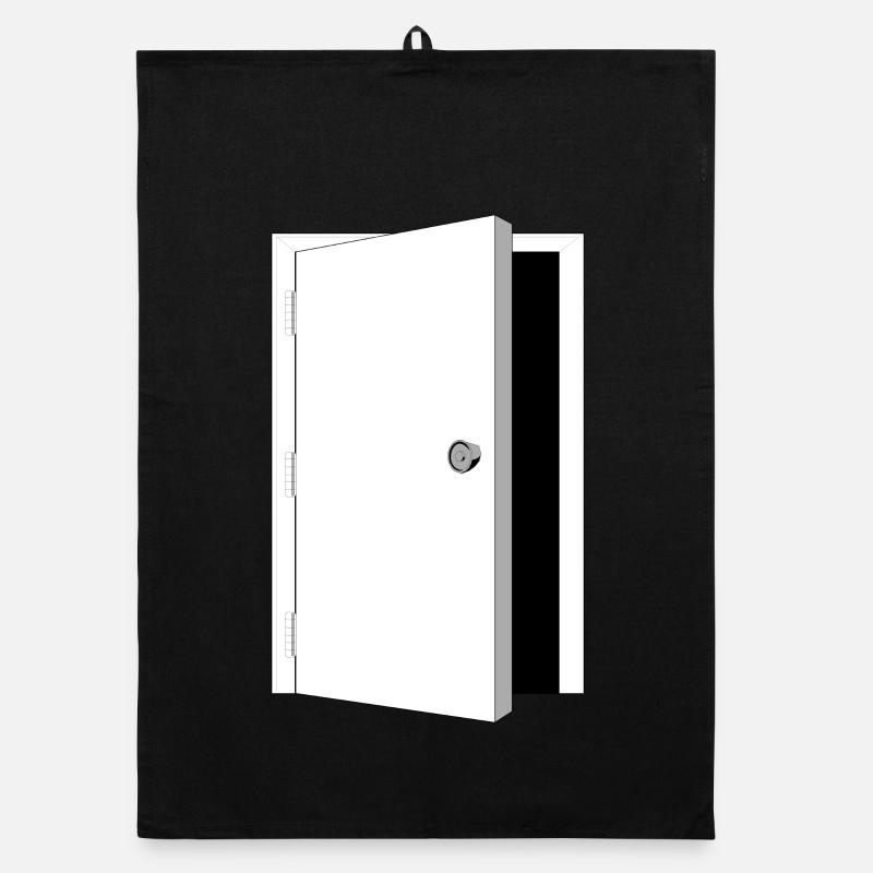 porte - Porte de coffre-fort noir-blanc Torchon bio