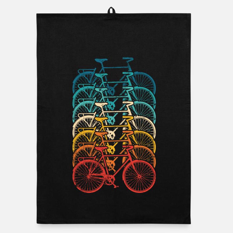 Gradient de la pile de vélos arc-en-ciel Torchon bio