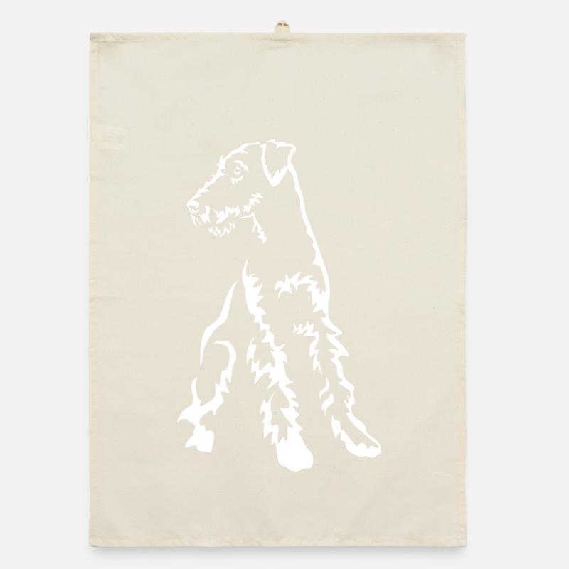 Airedale Terrier « Black Edition » Torchon bio