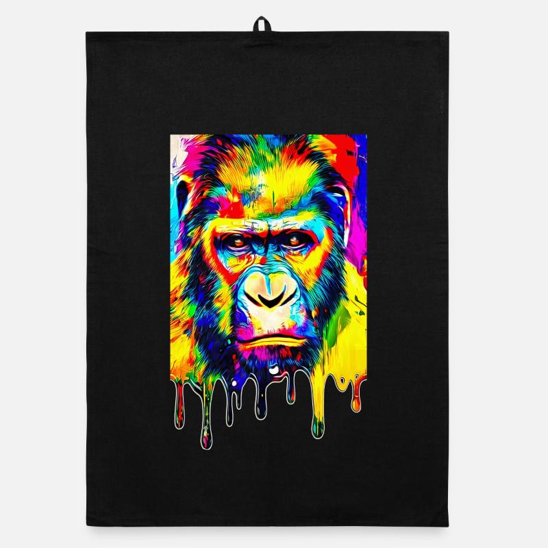 Urbaner Gorilla - Graffiti Kunst Organic Geschirrtuch