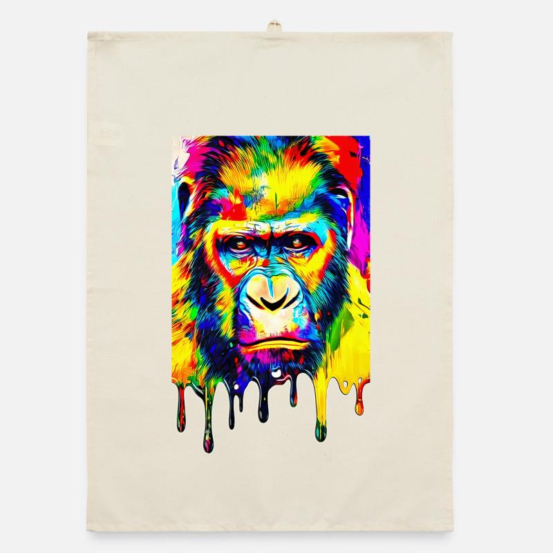 Urban Gorilla - Graffiti Art Torchon bio