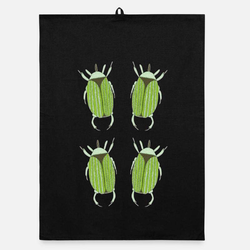 green insect Organic dish towel
