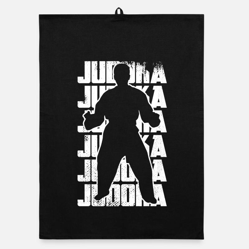 Judo Fighter Organic dish towel