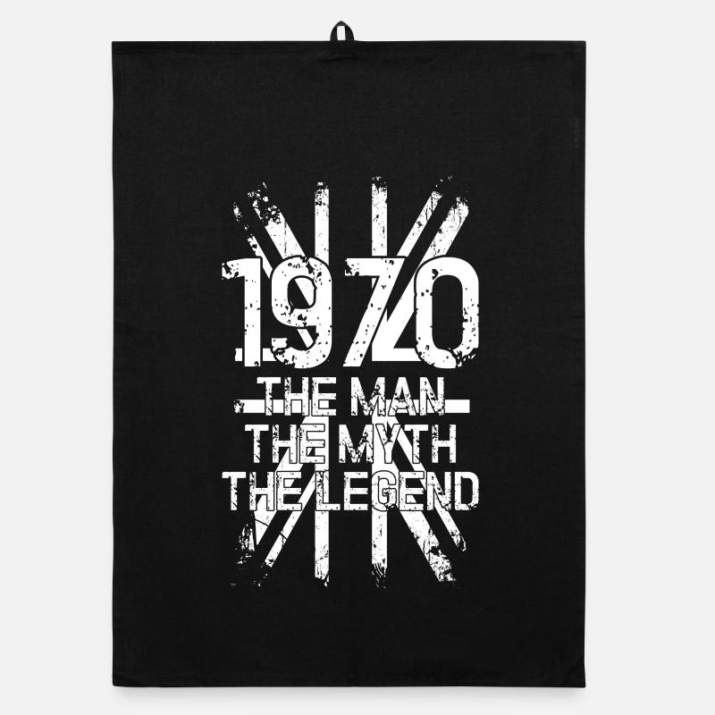 1920s Man Myth Legend Typography Organic dish towel
