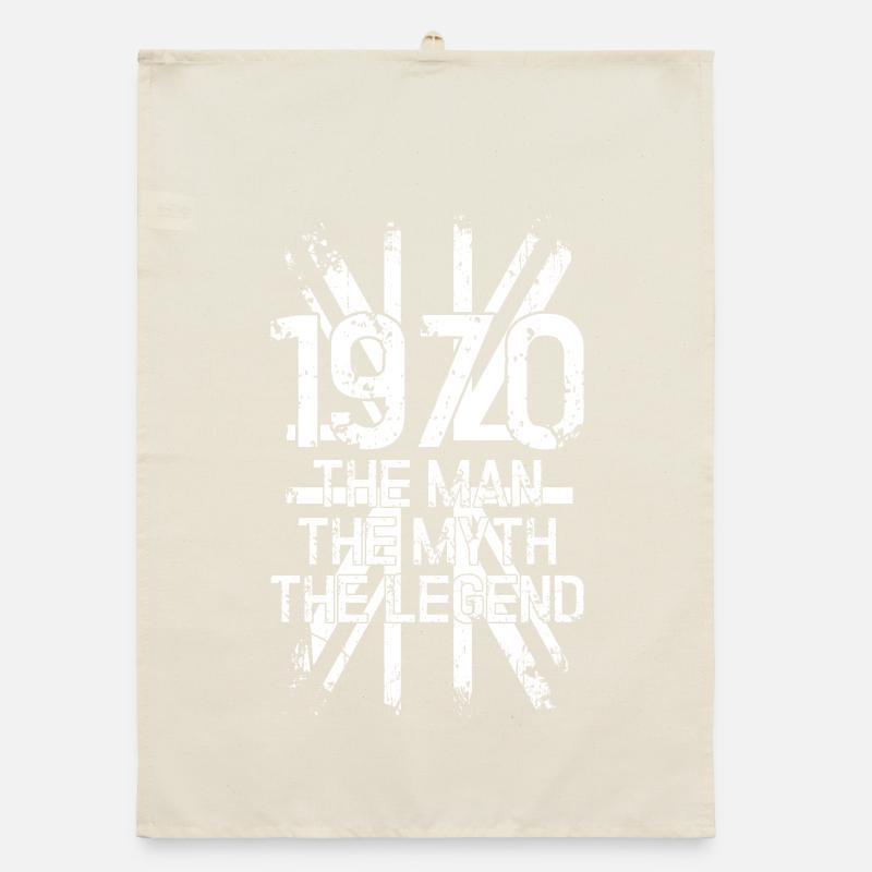 1920s Man Myth Legend Typography Organic dish towel