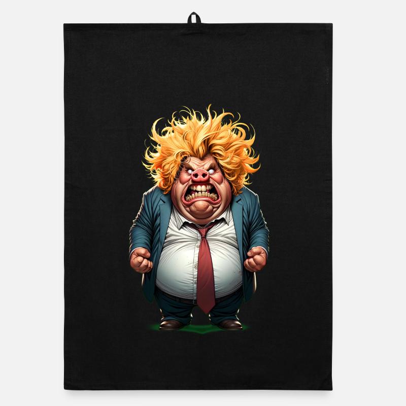 Wutbürger Karikatur Organic Geschirrtuch