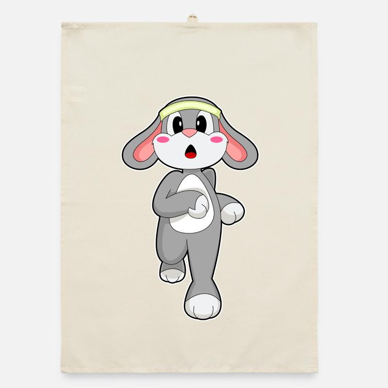Lapin, Jogger, Jogging, Sport Torchon bio