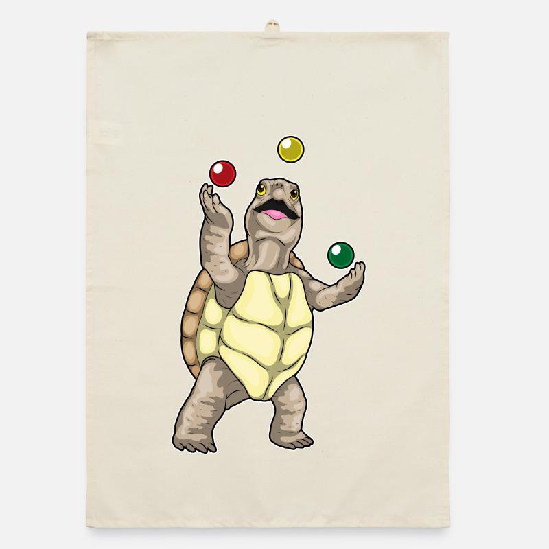 Jongleur de tortues jonglant Torchon bio