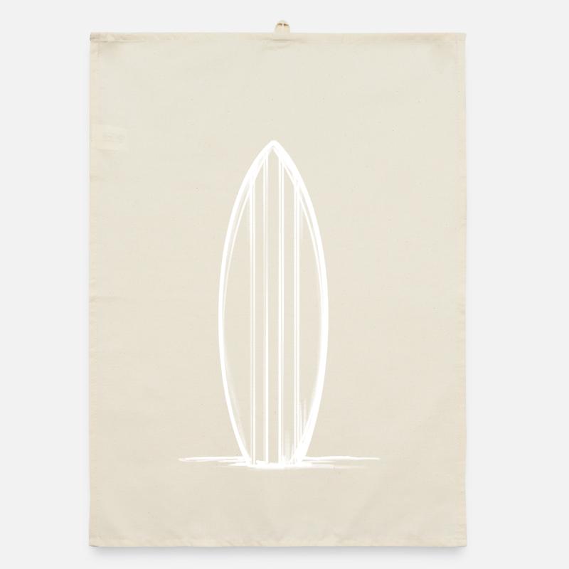 Surf board/surfboard in the sand Organic dish towel