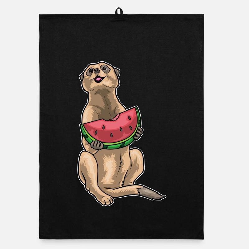 Meerkat Watermelon Organic dish towel