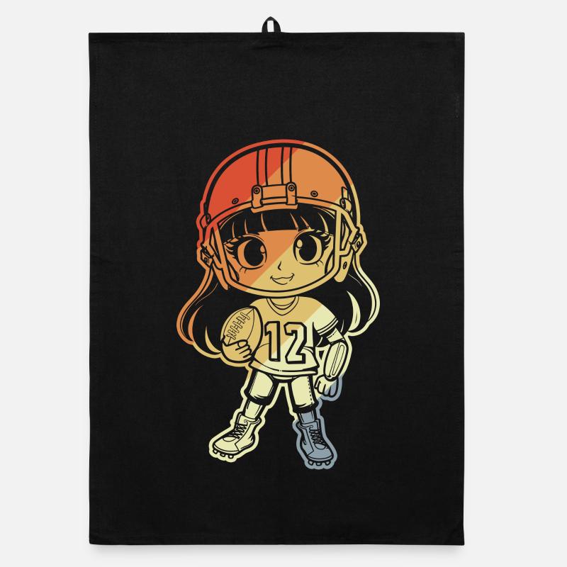 Little football player Organic dish towel