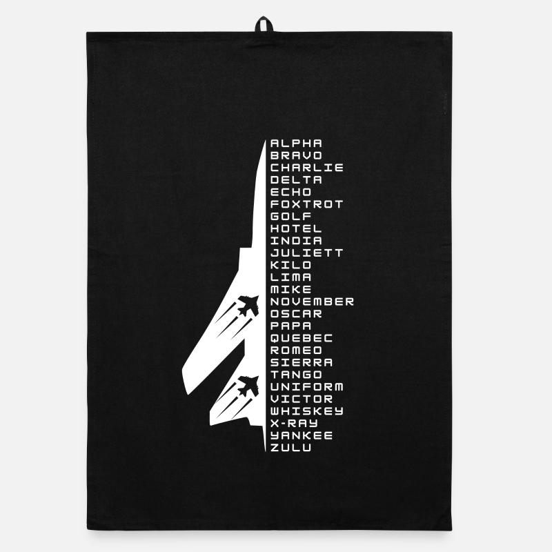Buchstabieralphabet Organic Geschirrtuch
