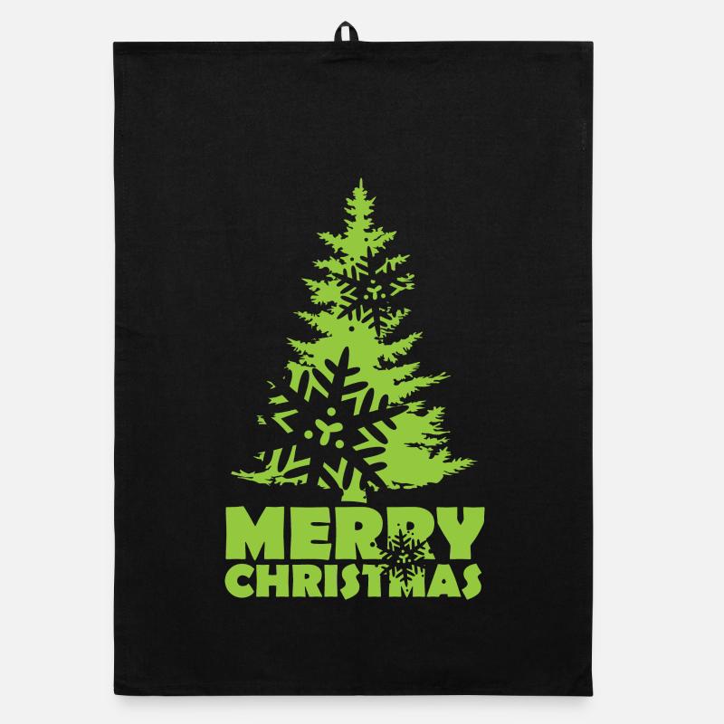 Sapin de Noël Arbre de Noël Flocon de neige Torchon bio