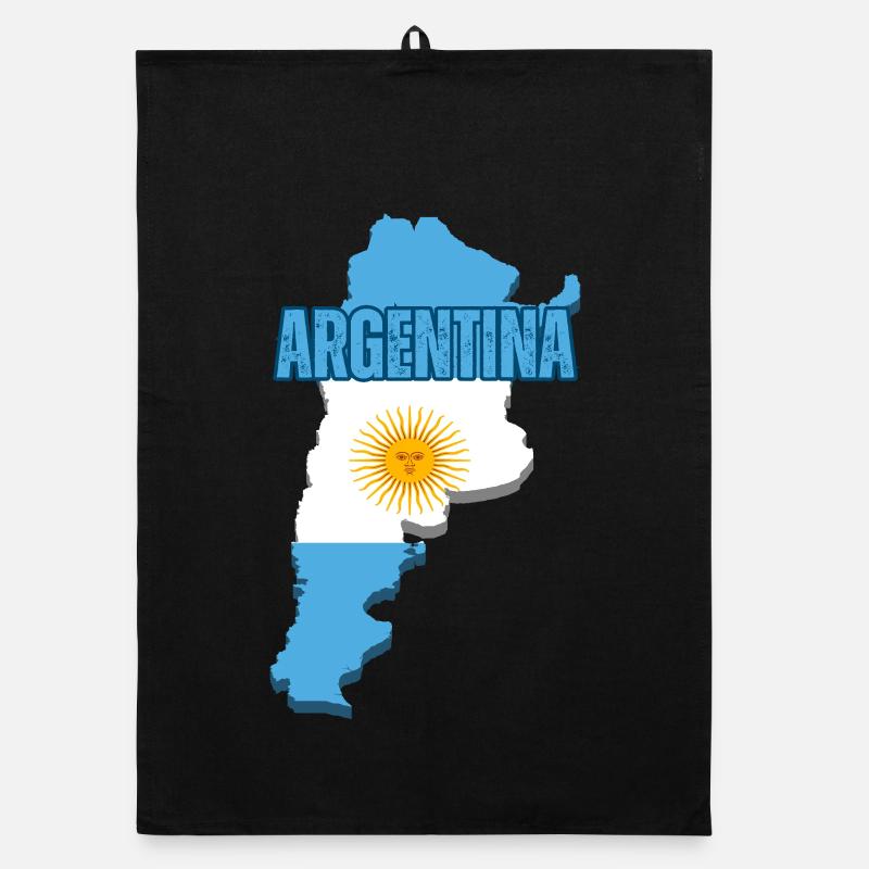 Fierté argentine, drapeau de l’Argentine Torchon bio