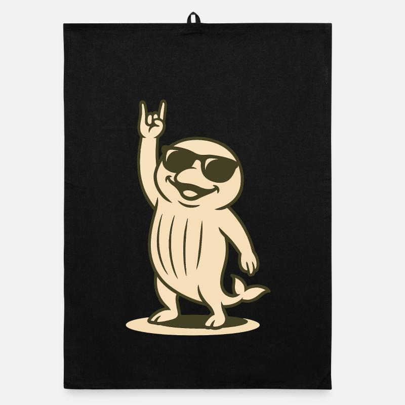 Bébé baleine à bascule Torchon bio