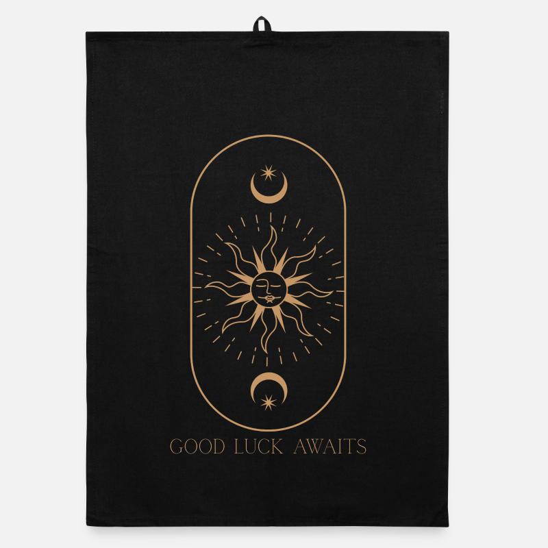 Fine Line Sun & Moons – La chance vous attend Torchon bio