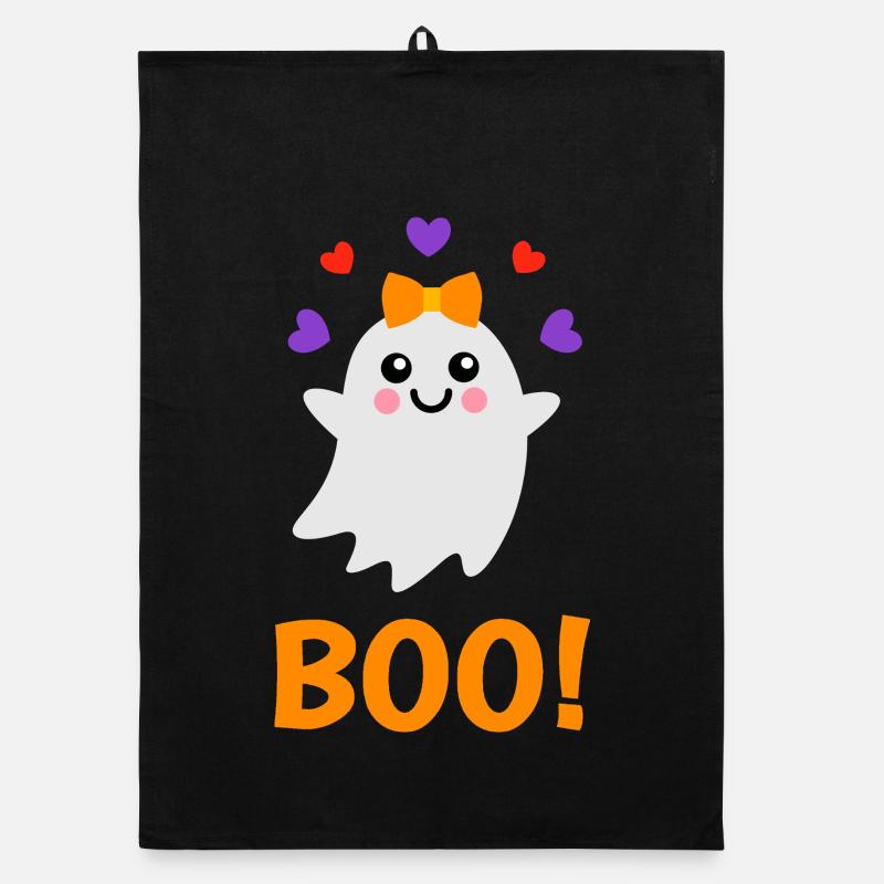 Cute Halloween Ghost Boo Costume Organic dish towel