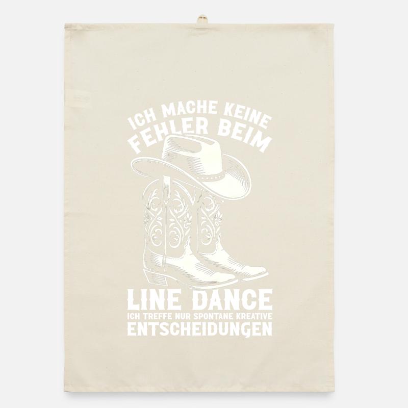 Line Dancing Cowboy Line Dancer Line Dance Organic dish towel