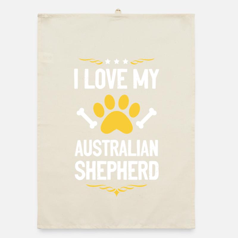 I love my Australian Shepherd Organic dish towel