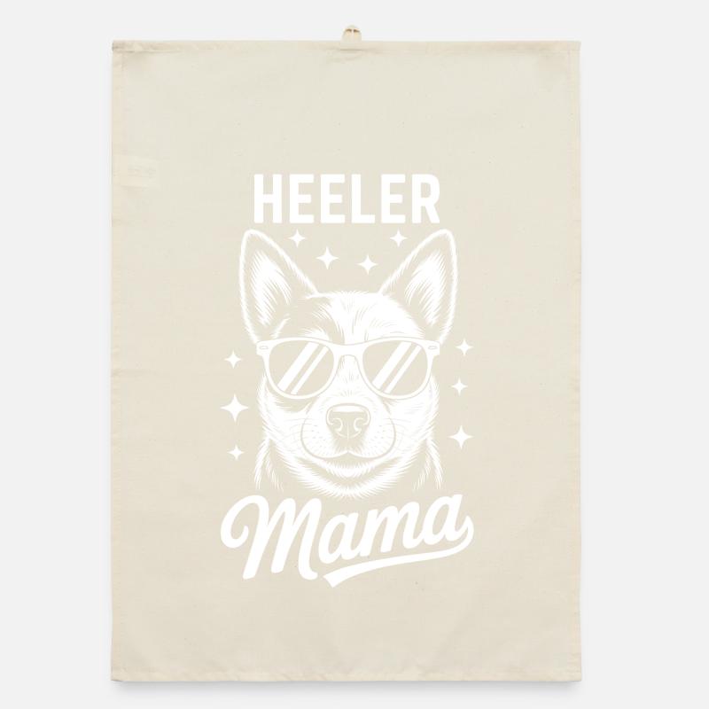 Australian Cattle Dog Funny Heeler Gift Organic dish towel