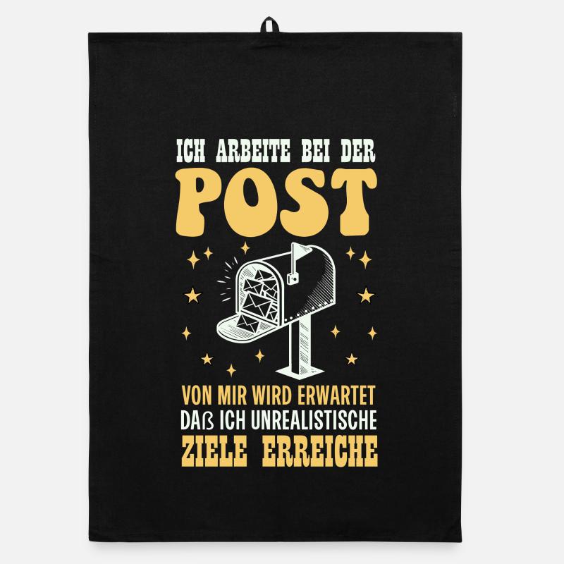 Facteur JE TRAVAILLE AU BUREAU DE POSTE DE ME WILL Torchon bio