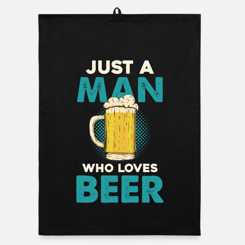 Nur ein Mann, der Bier liebt Organic Geschirrtuch