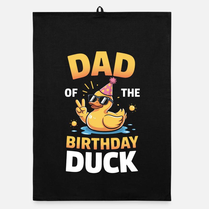 Papa du canard d’anniversaire Torchon bio