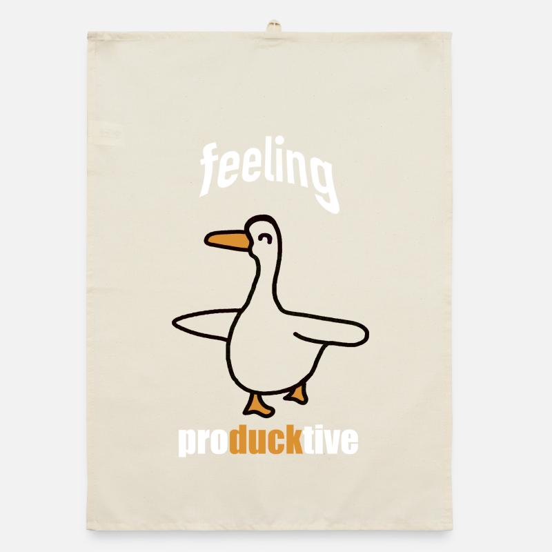 Feeling Produckive Duck Organic dish towel