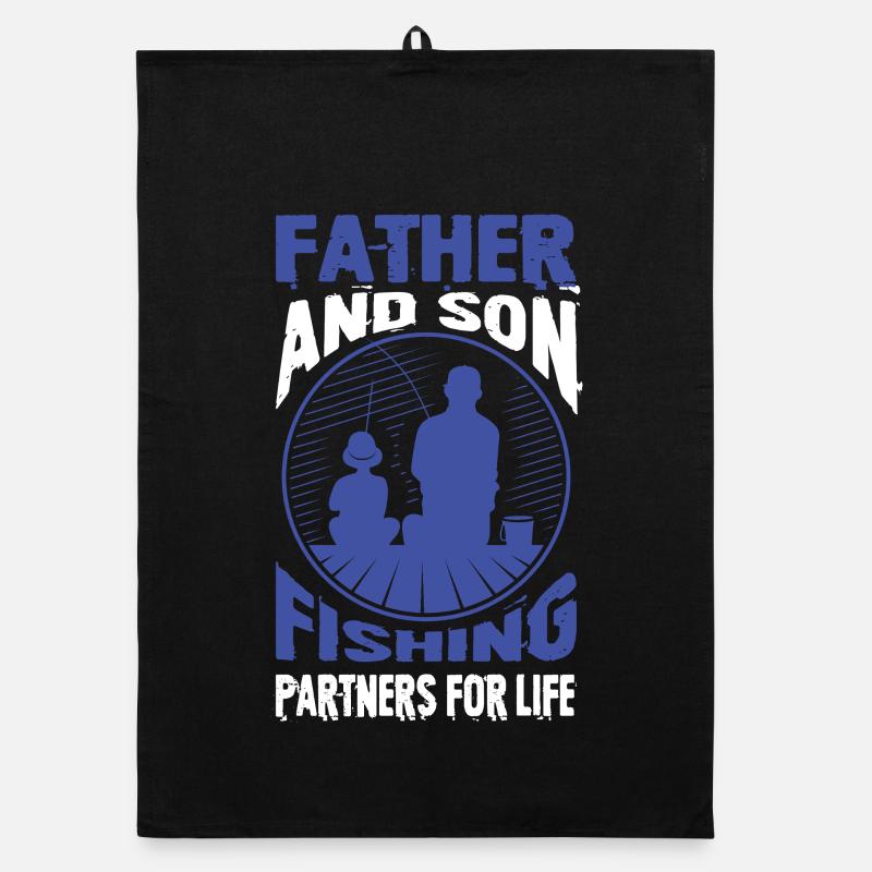 Father & Son Fishing Gift Organic dish towel