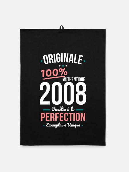 2008 – Originale – Exemplaire unique - Torchon bio - noir - Devant