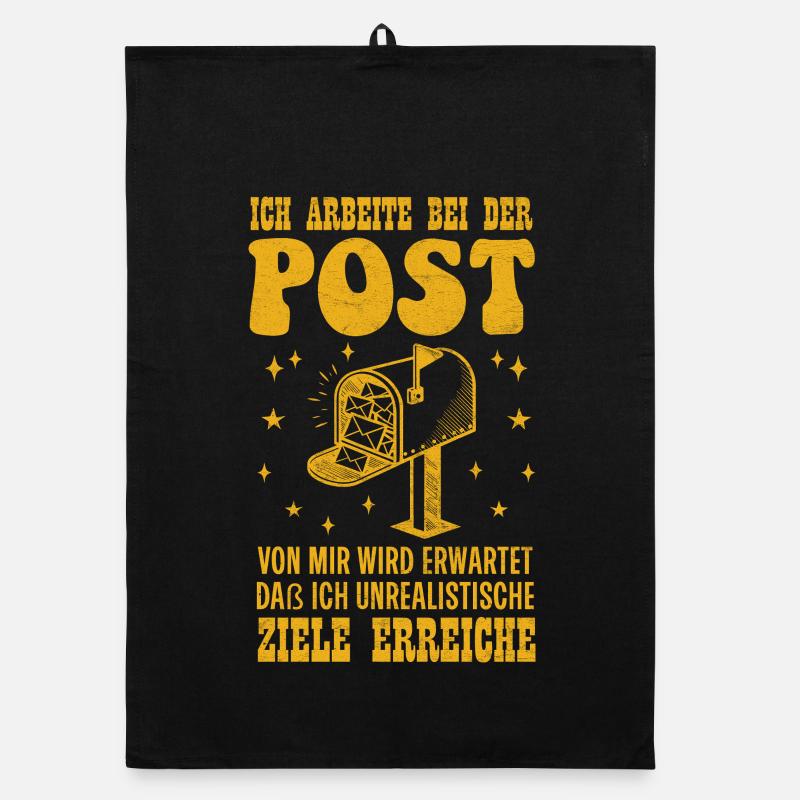 Postboten ICH ARBEITE BEI DER POST VON MIR WIRD Organic Geschirrtuch