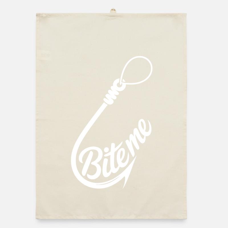 Bite Me Hook Grafik-Tee Organic Geschirrtuch