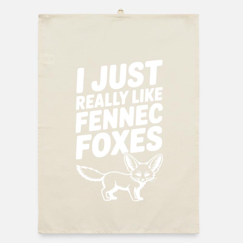 I Just Really Like Fennec Foxes Organic dish towel