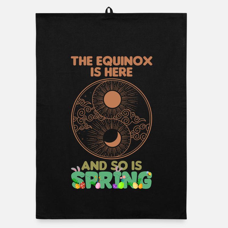 Bloom With Ostara Happy Easter March Equinox Organic dish towel