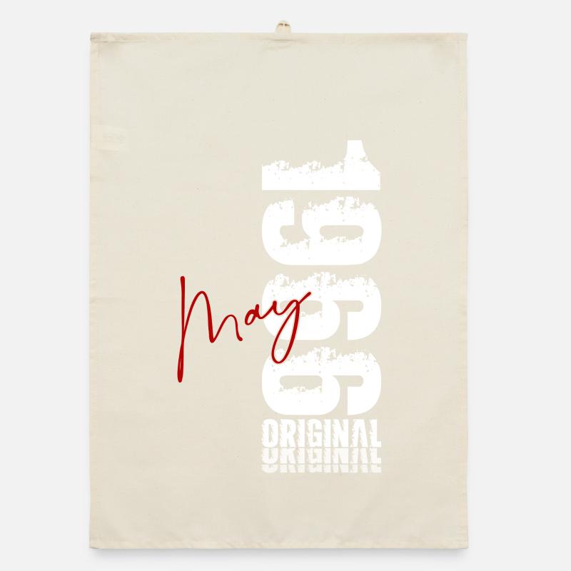 60th Birthday Gift Original May 1966 Organic dish towel