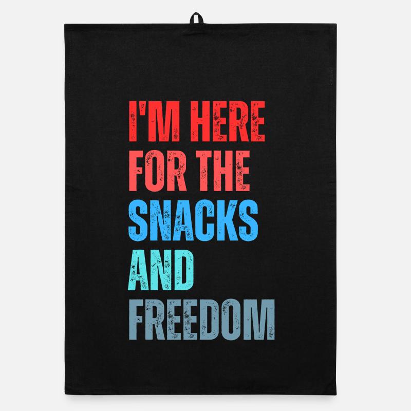 Snacking pleasure and freedom Slogan Organic dish towel