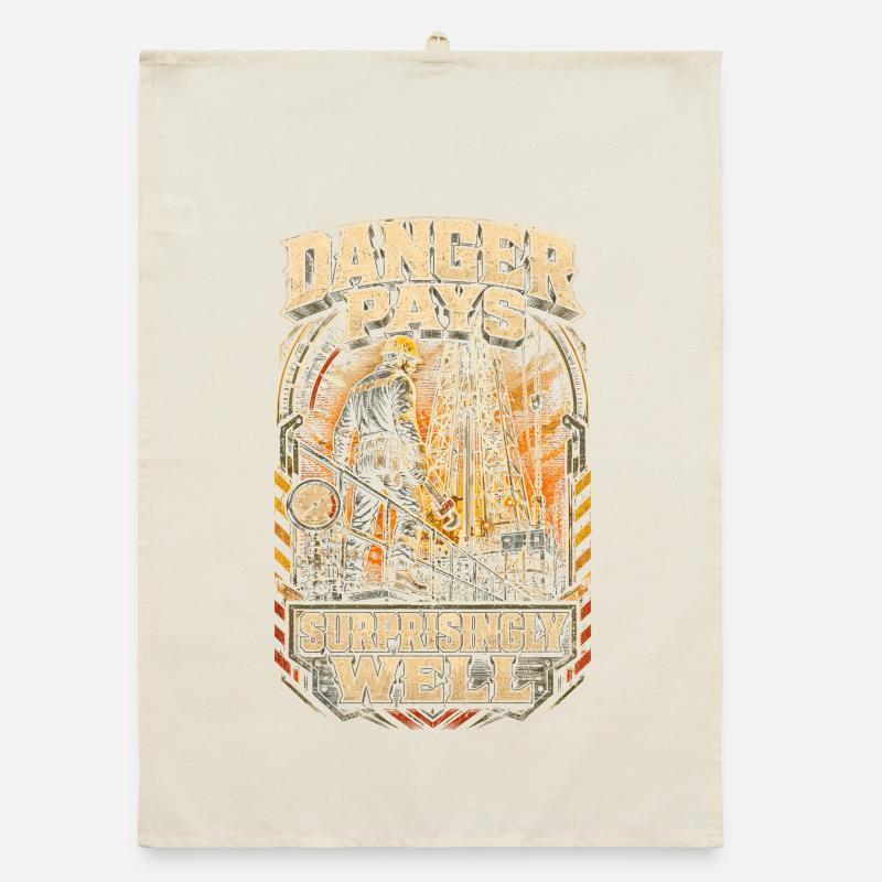 Oil rig rig worker Organic dish towel
