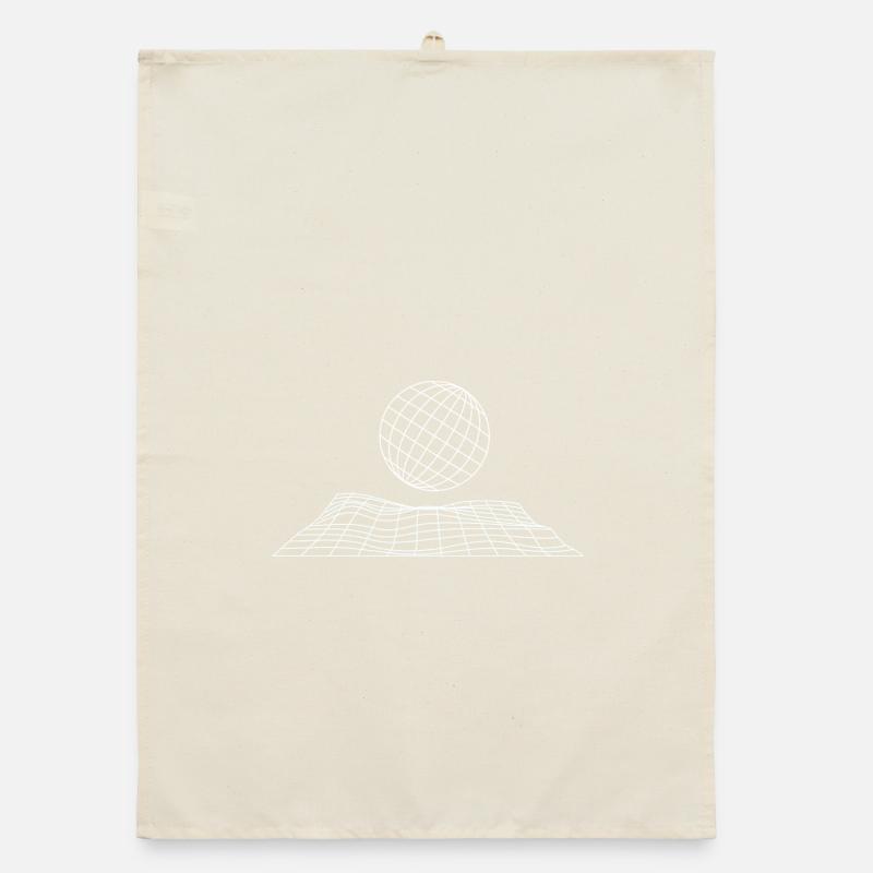Futuristic Grid Globe Design Organic dish towel