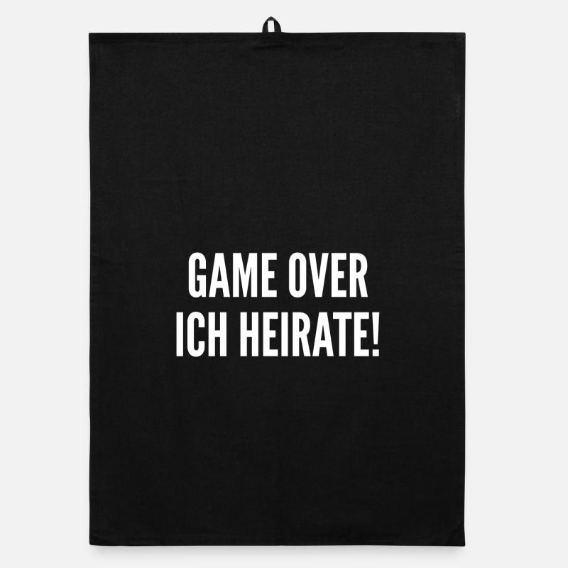 Game Over Ich Heirate Organic Geschirrtuch