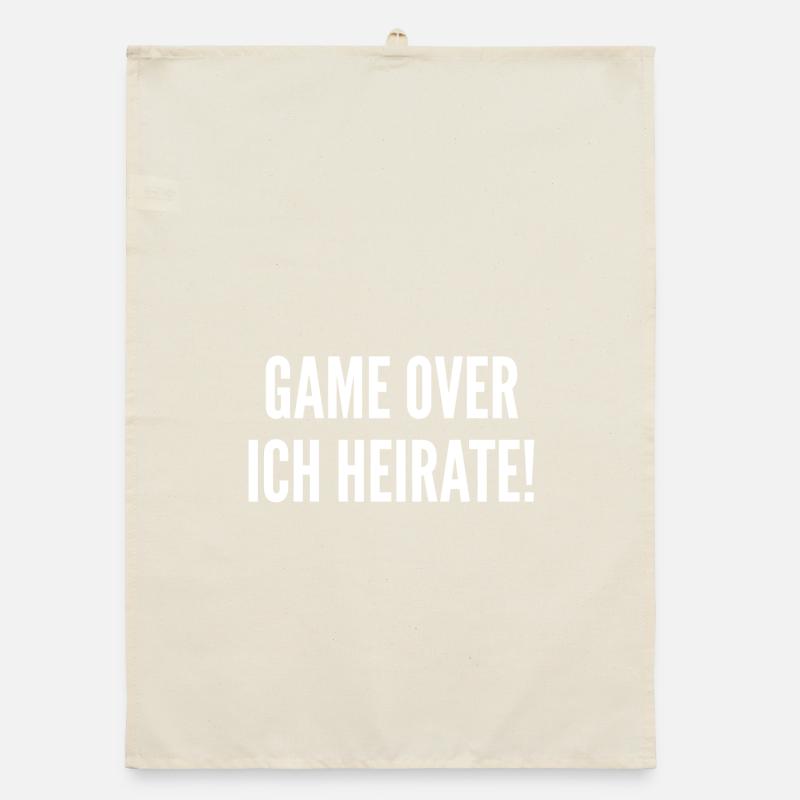 Game Over Ich Heirate Organic Geschirrtuch