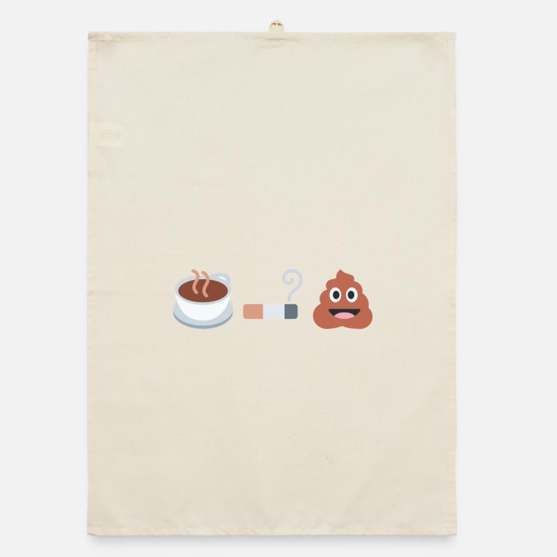 Coffee, cigarette, biscuit Organic dish towel