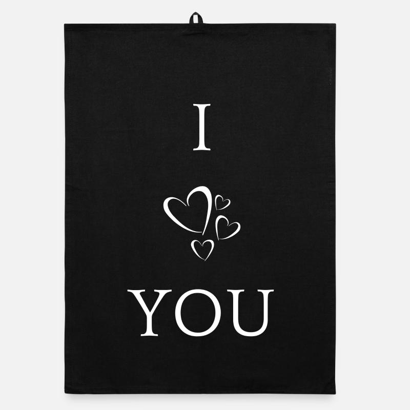 Ich liebe dich Organic Geschirrtuch