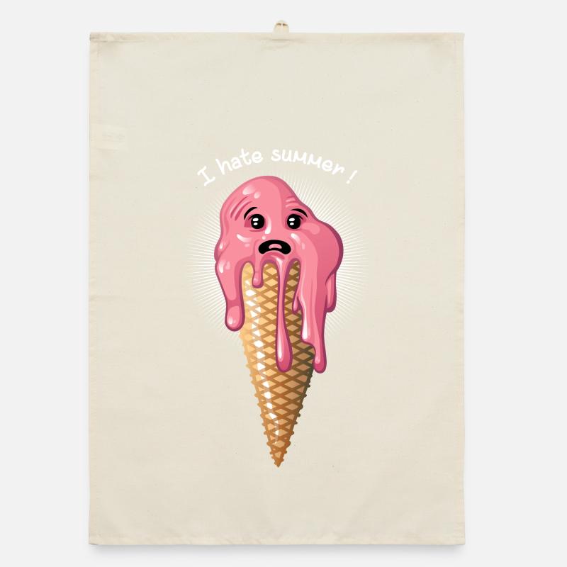 I hate summer Organic Geschirrtuch