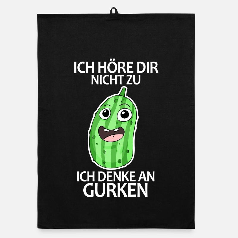 Ich denke an Gurken Organic Geschirrtuch