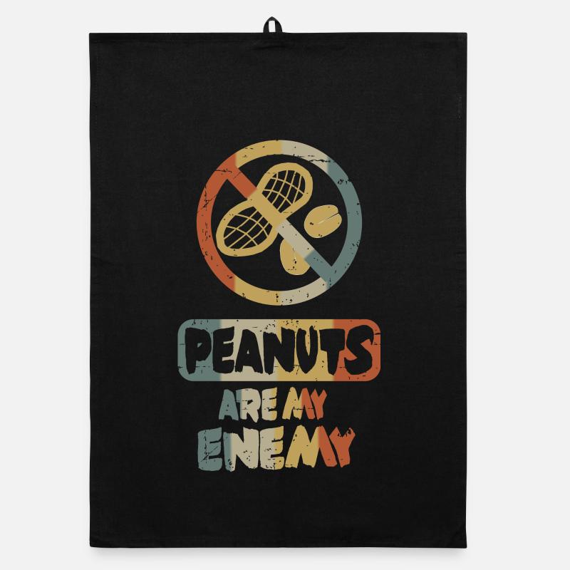 Les cacahuètes sont mes ennemies Torchon bio