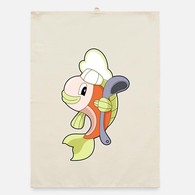Fish Cook Cooking Spoon Cooking Organic dish towel
