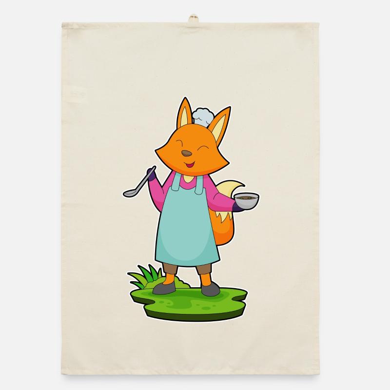 Fuchs Koch Schüssel Kochen Organic Geschirrtuch
