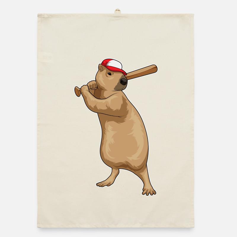 Batte de baseball Capybara Torchon bio